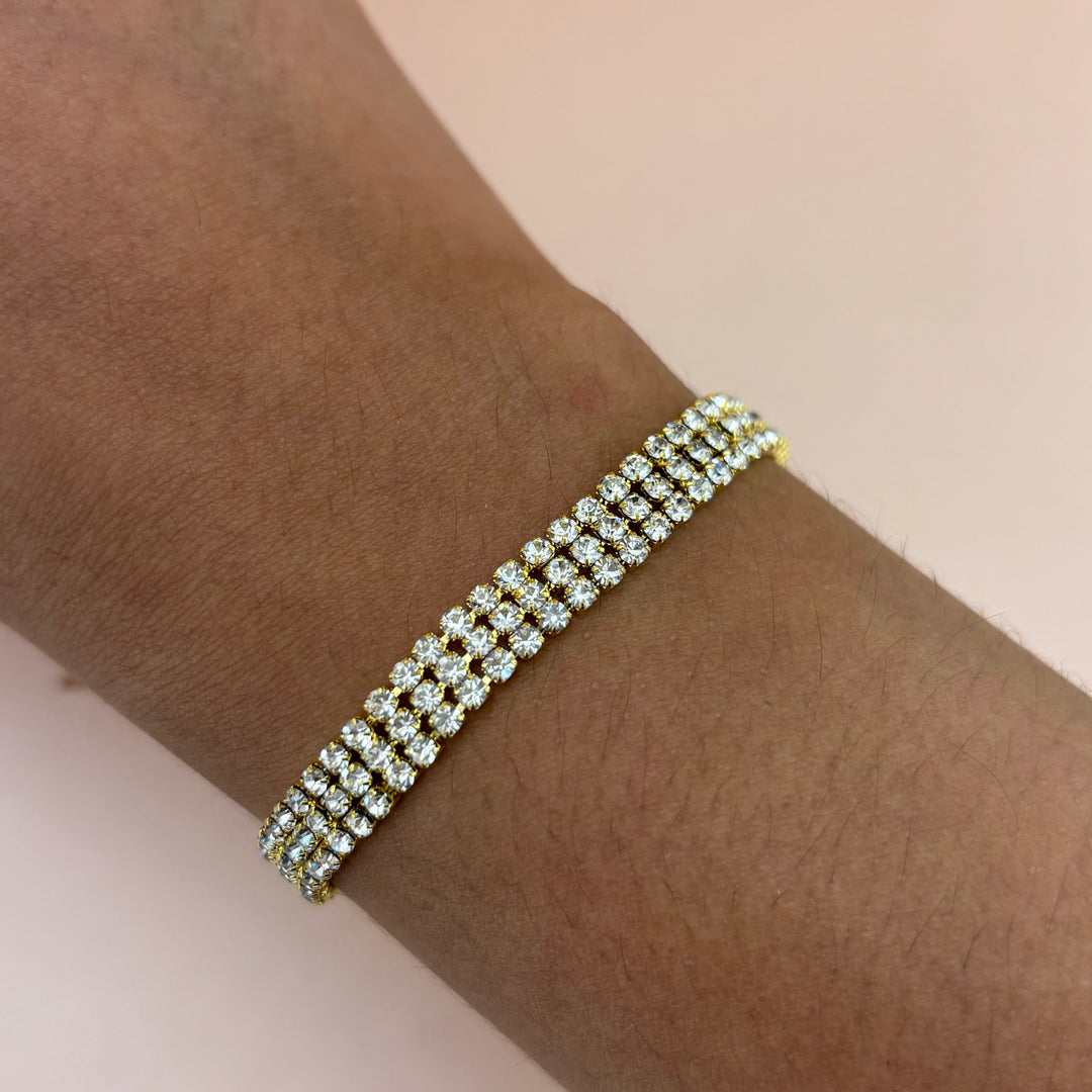 Gold 3 rows bracelet