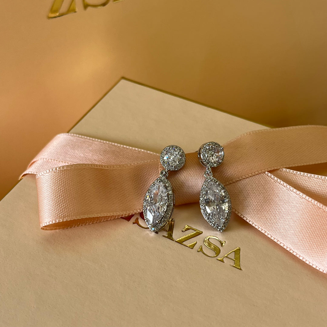 Marquise zircone earrings