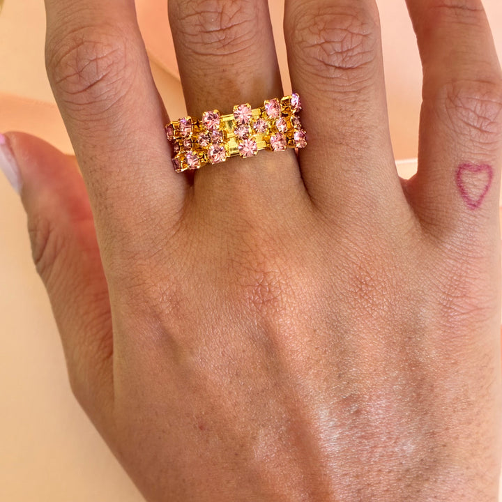 Pink gold plated ring