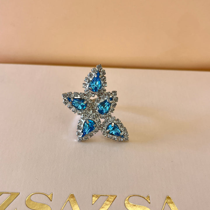 Turquoise preciosa crystals set