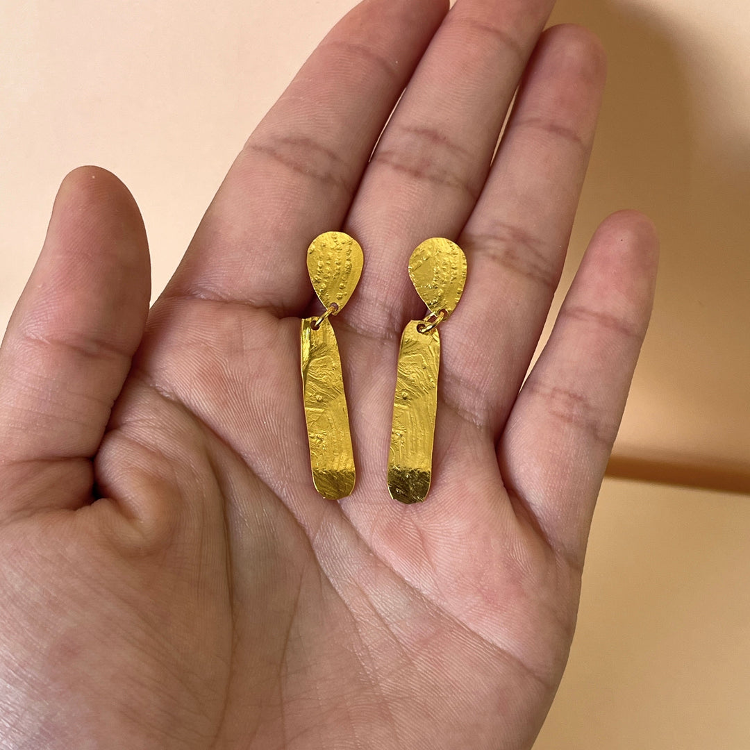 Gold handmade earrings