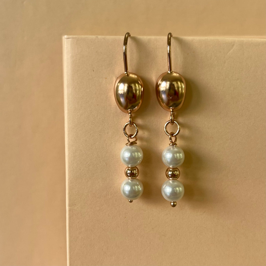 Heart rose gold & pearls set