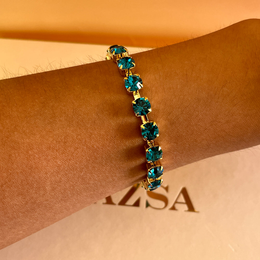 Dark verdemar preciosa crystals bracelet