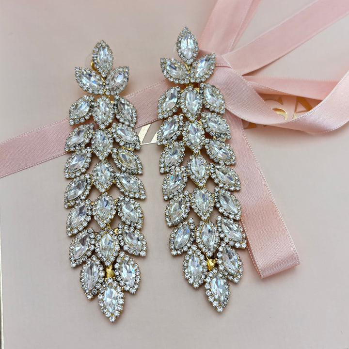 Long marquise earrings