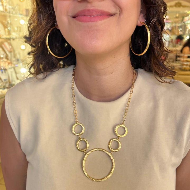 Round gold handmade set