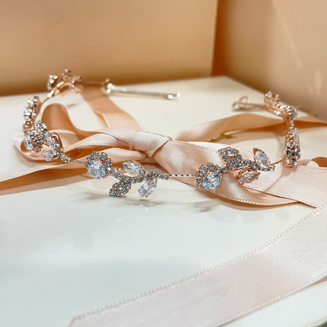 Rose gold Flower detail headpiece