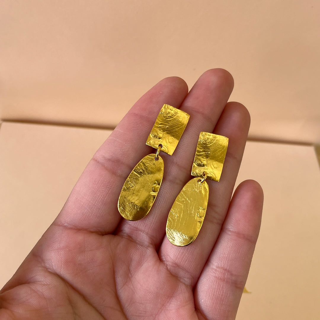 Gold handmade earrings