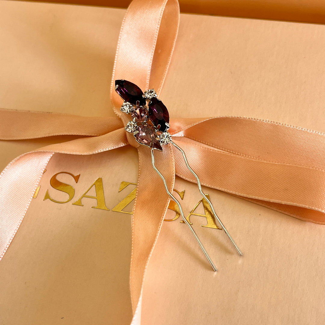 Purple preciosa crystals set