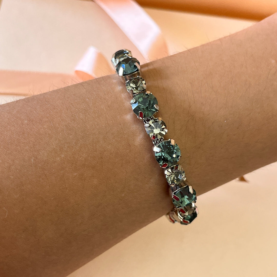 Grey preciosa crystals bracelet