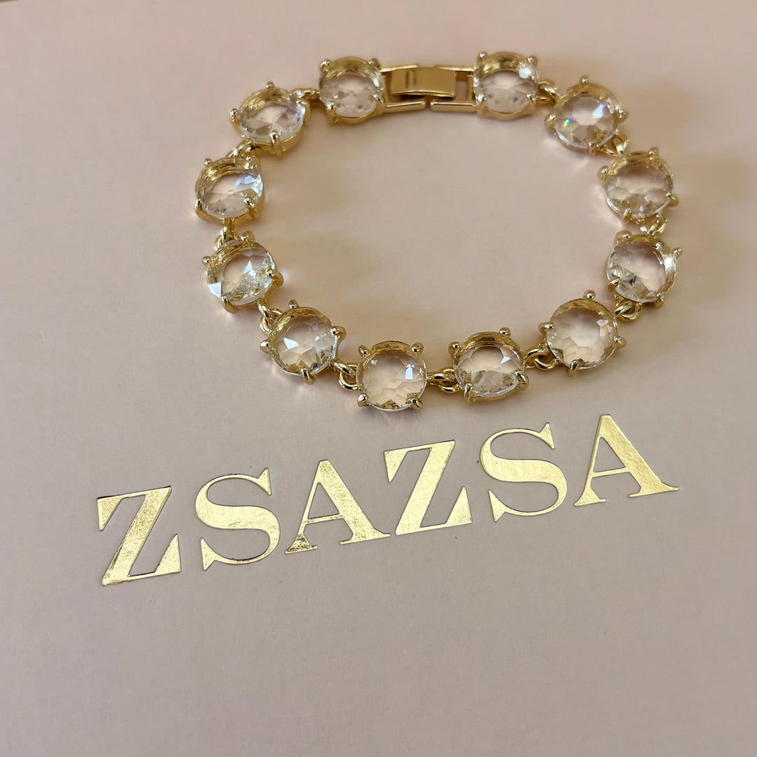 Transparent stones bracelet