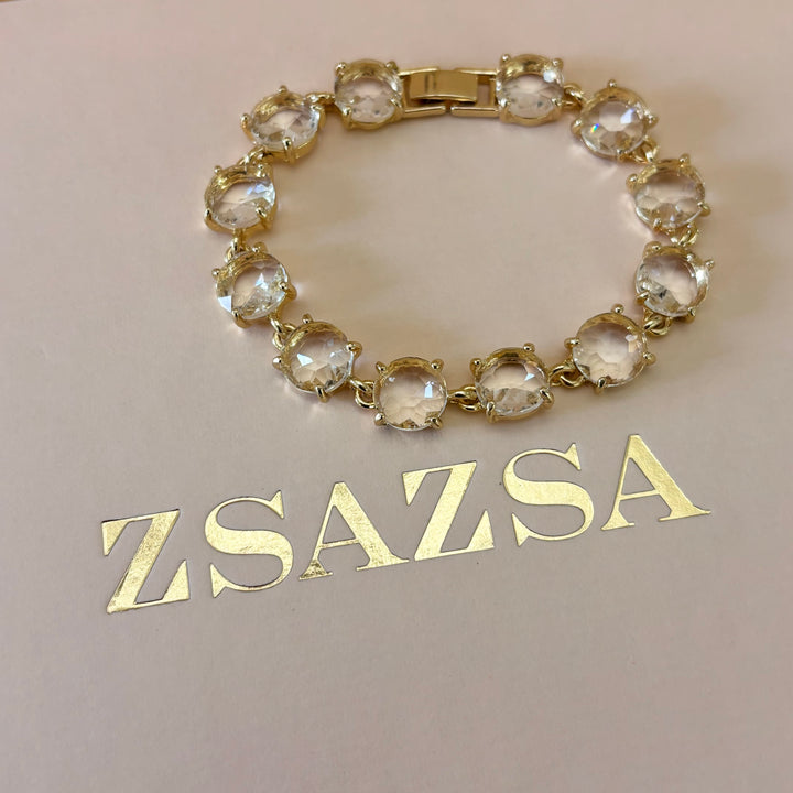 Transparent stones bracelet