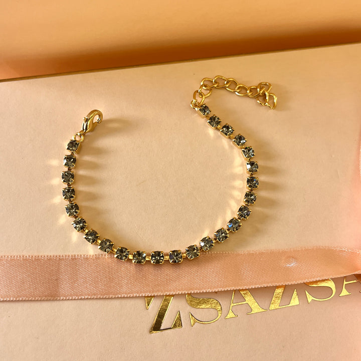 Grey preciosa crystals bracelet