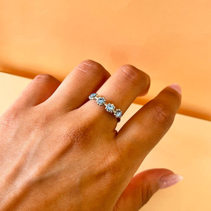 Light blue Preciosa crystals handmade set