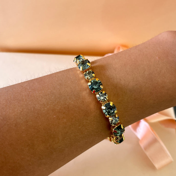 Grey preciosa crystals bracelet