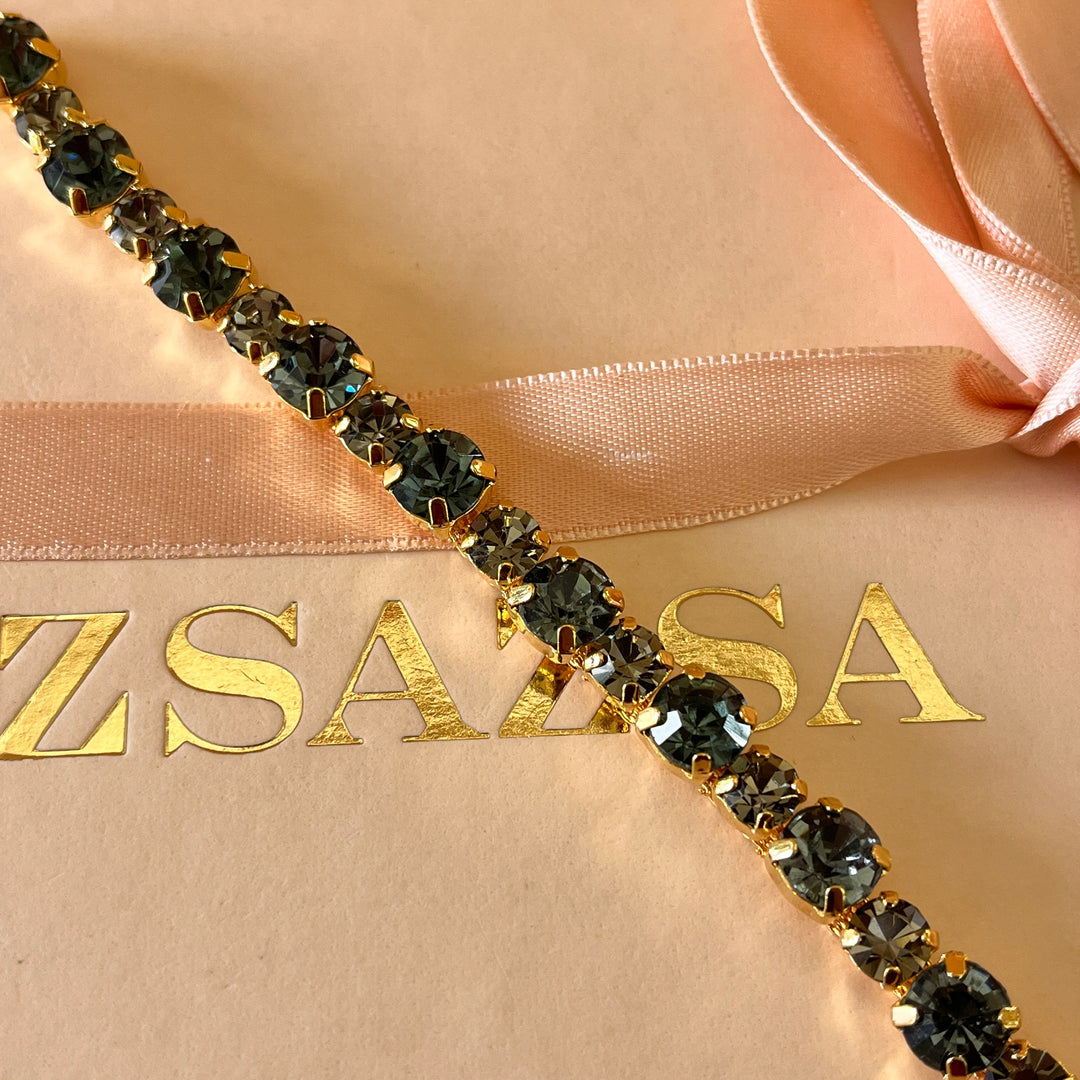 Grey preciosa crystals bracelet