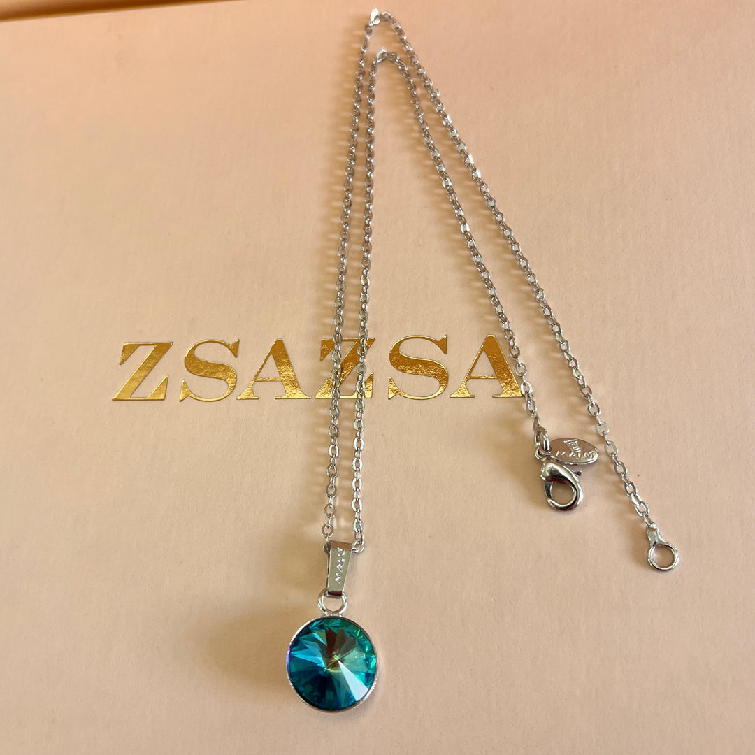 Iridescent verdemar Swarovski crystals pendant