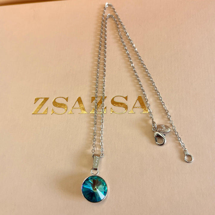 Iridescent verdemar Swarovski crystals pendant