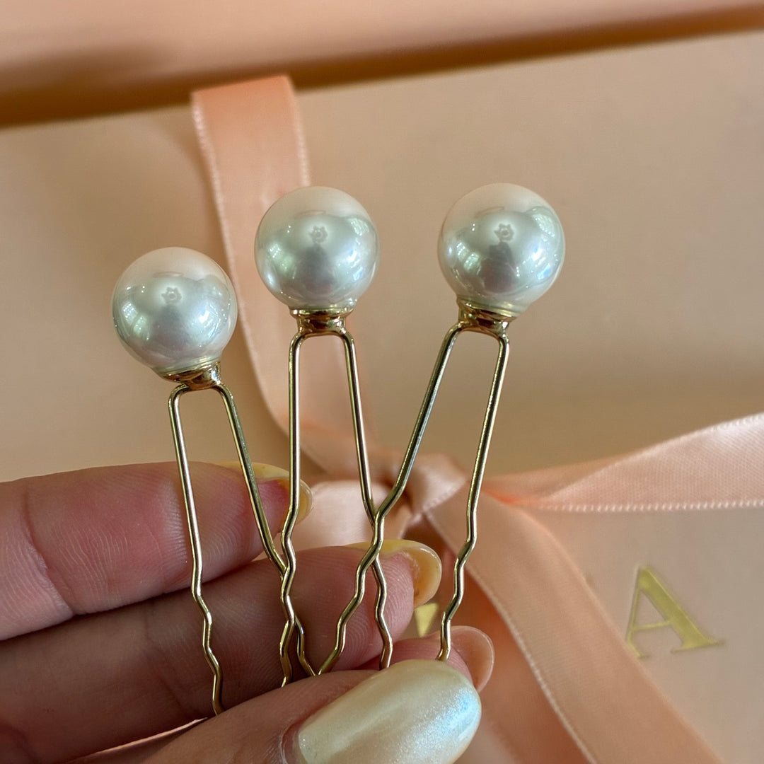 Pearl medium size hair pin