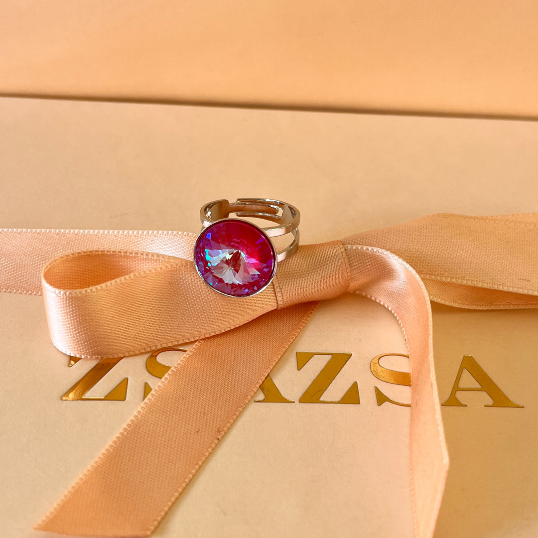 Fuchsia Swarovski crystals set