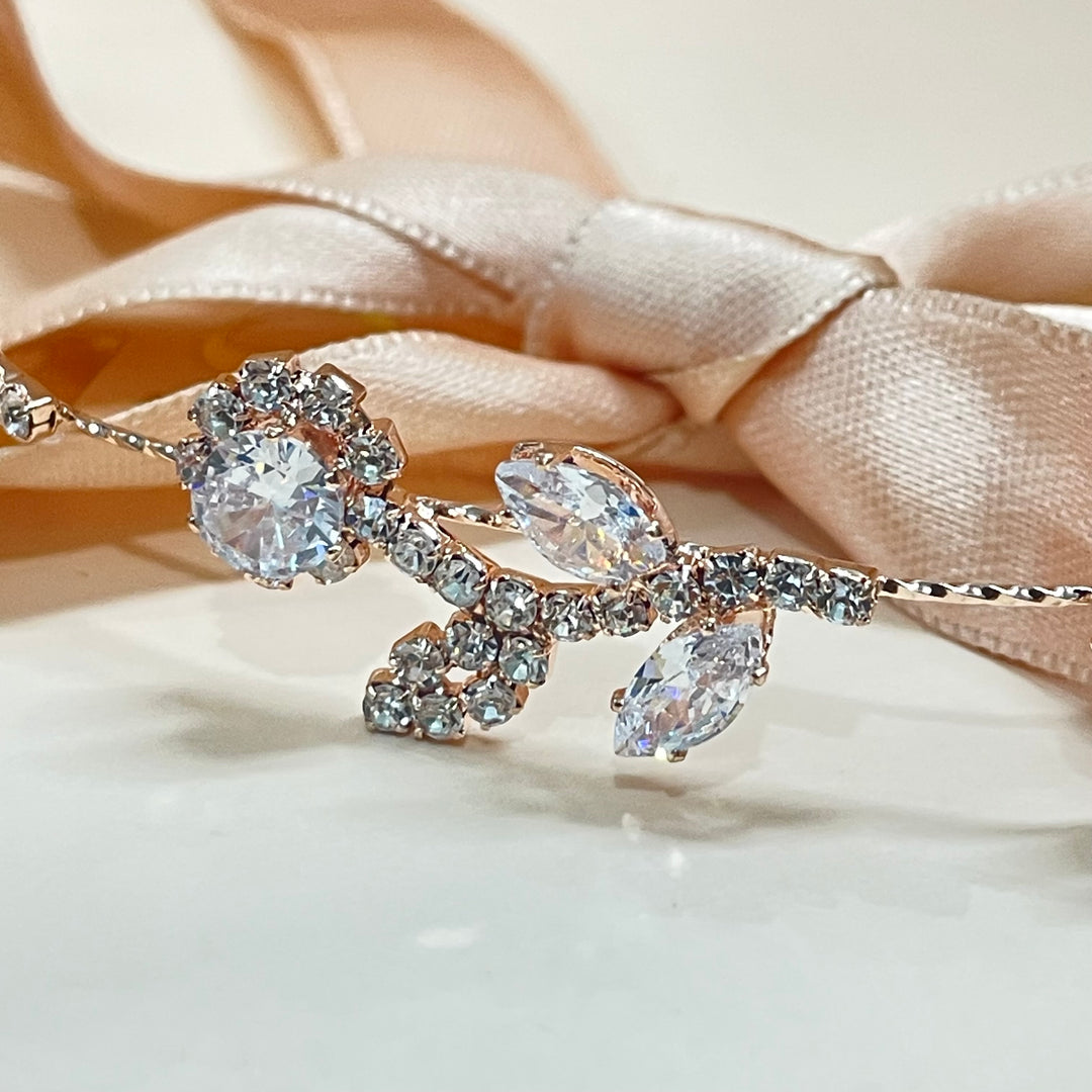 Rose gold Flower detail headpiece