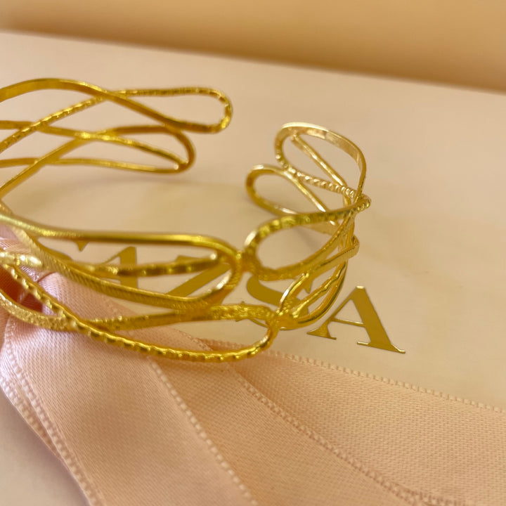 Twisted gold handmade set