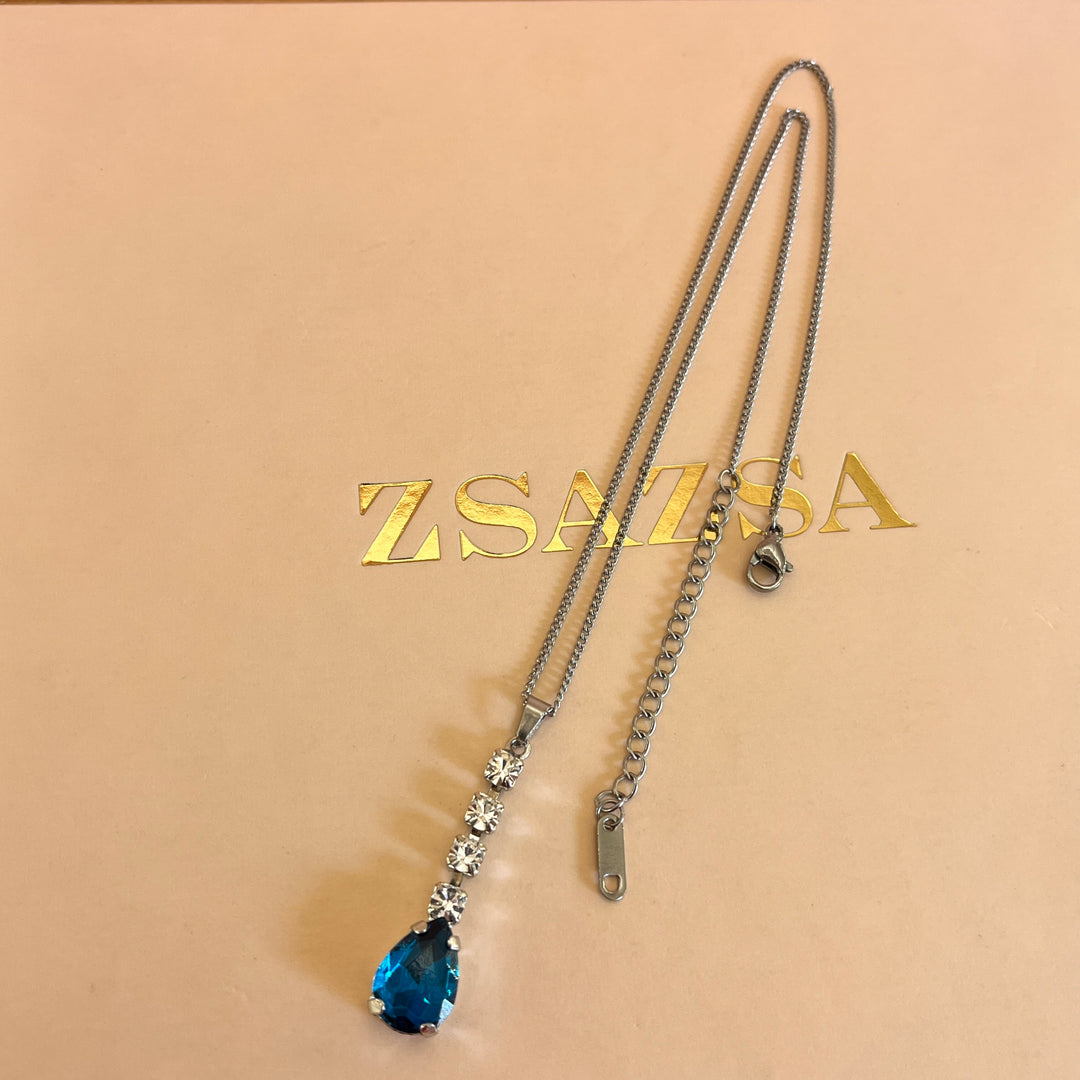 Verdemar teardrop Preciosa crystals pendant