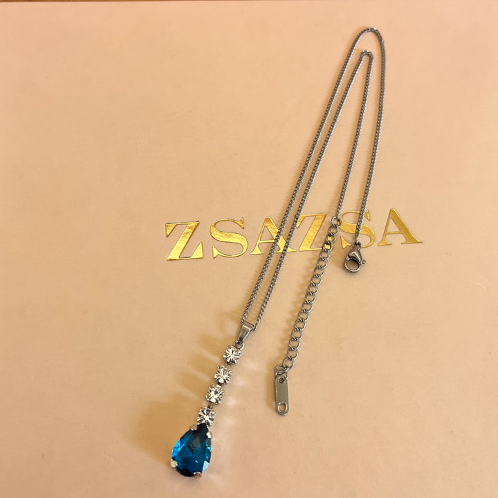 Verdemar teardrop Preciosa crystals pendant