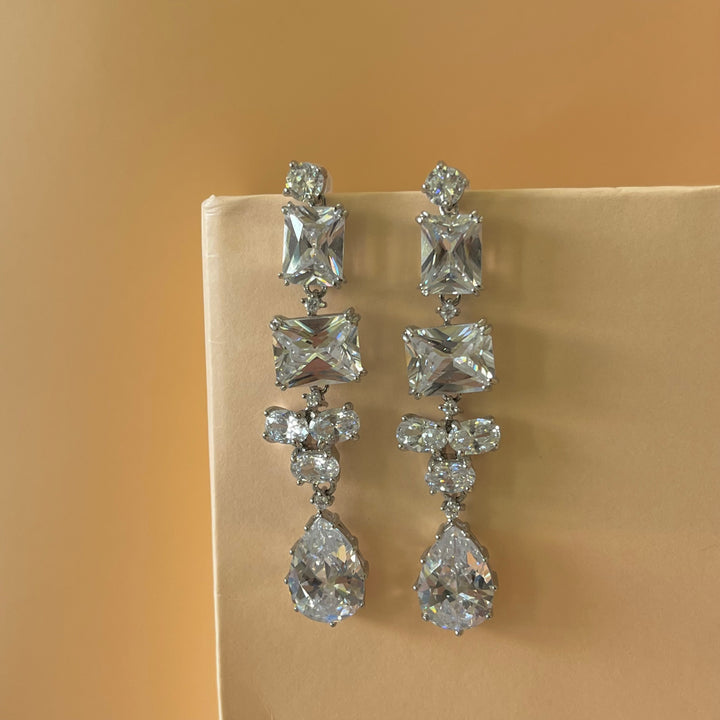 Silver zircone earrings