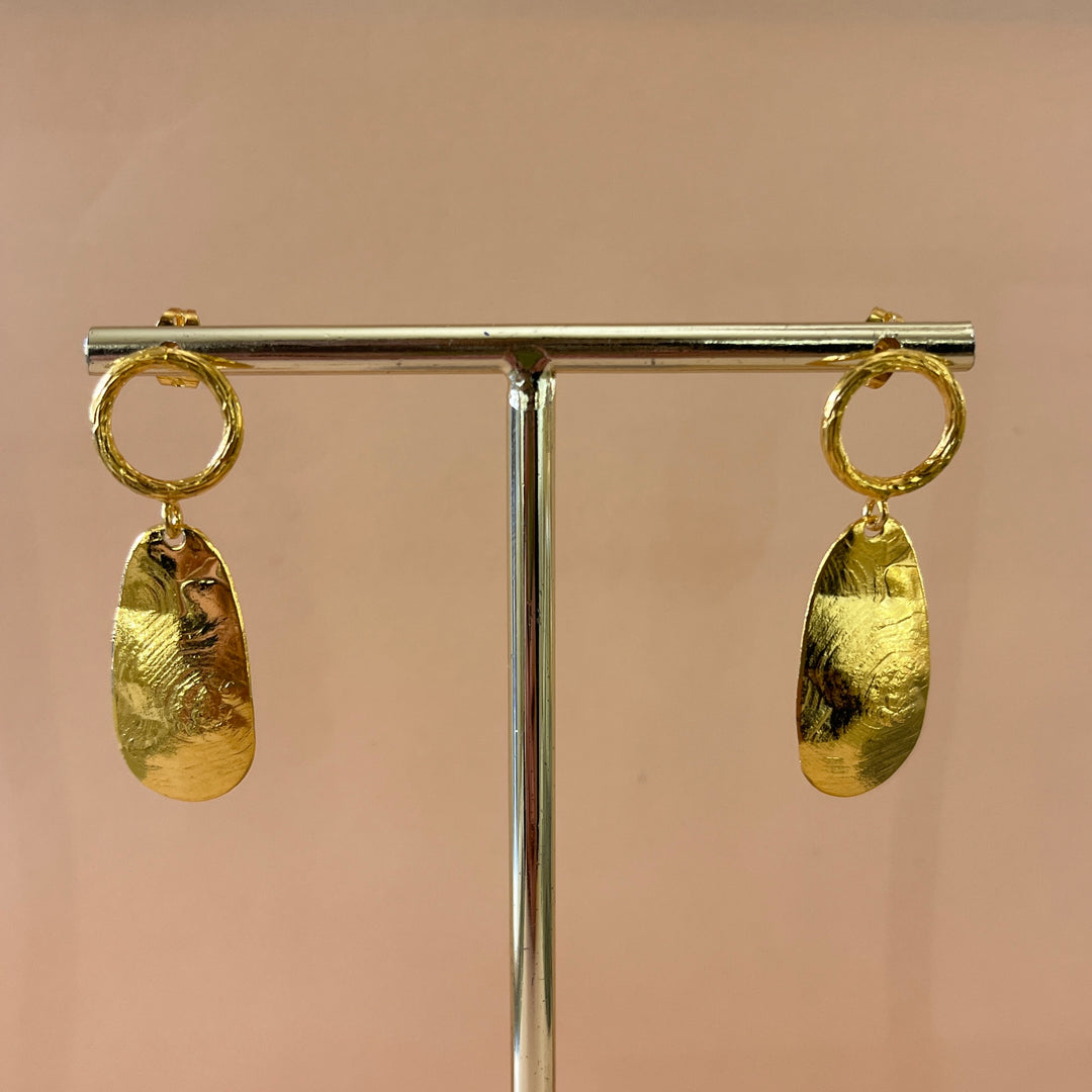 Gold handmade earrings