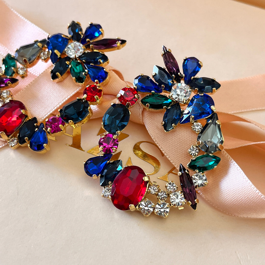 Multicolour Swarovski crystals set