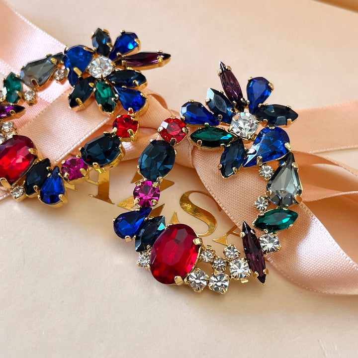 Multicolour Swarovski crystals set