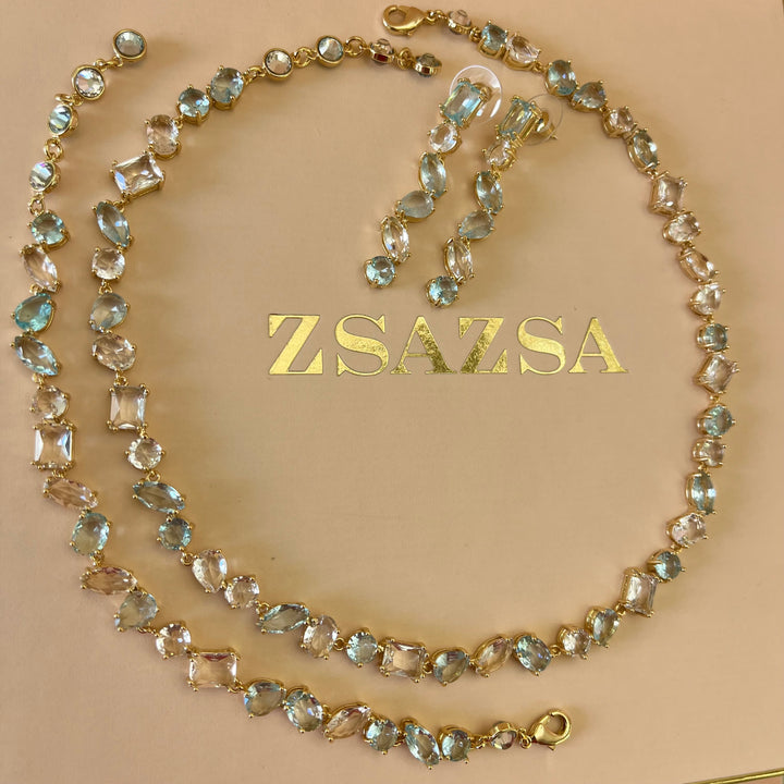 Light blue zircone set