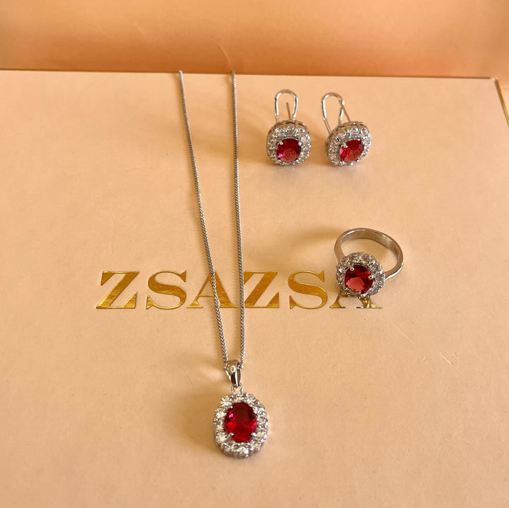 Magenta zircone set