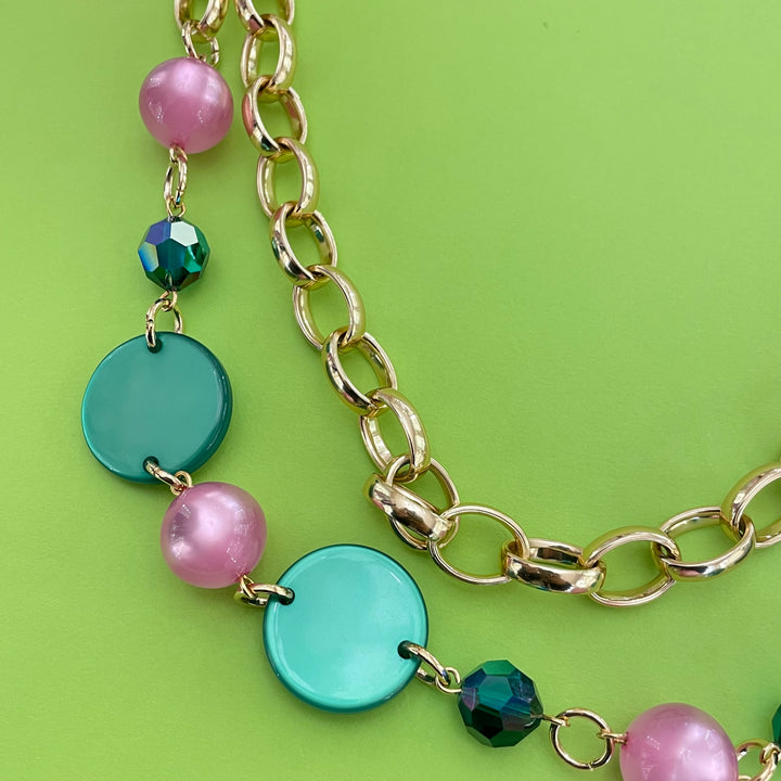 Silk cord with Swarovski crystals elements