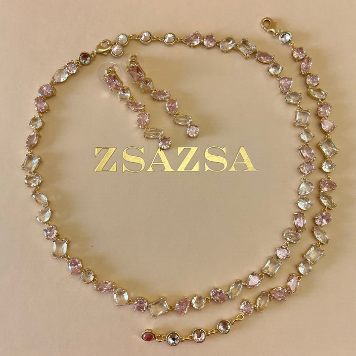 Light pink zircone set