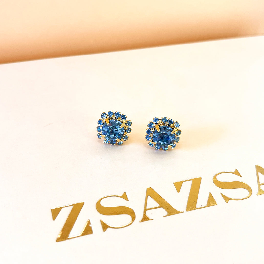 Light blue Swarovski crystals set