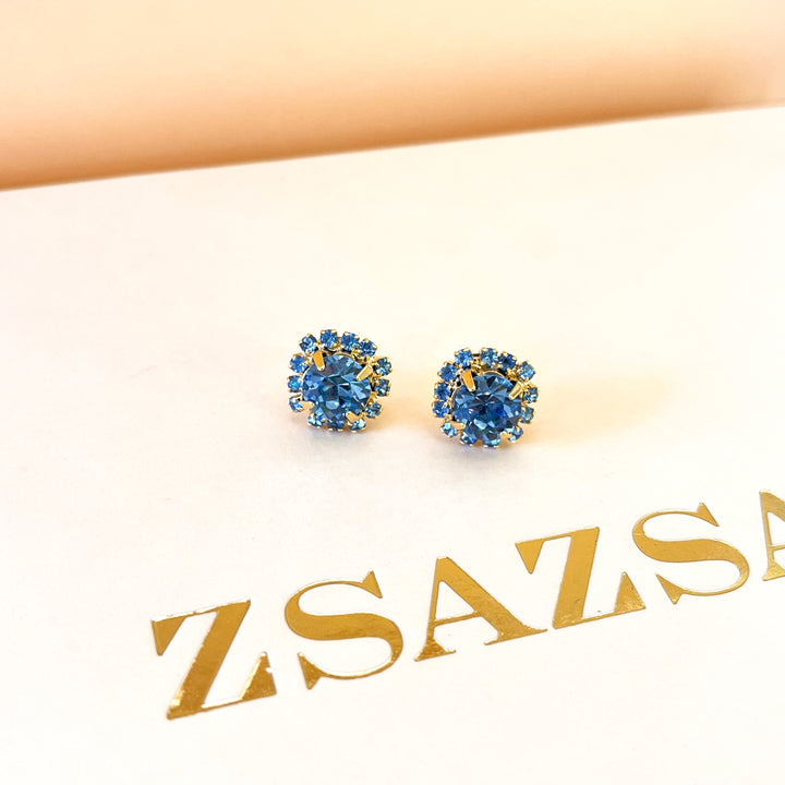 Light blue Swarovski crystals set