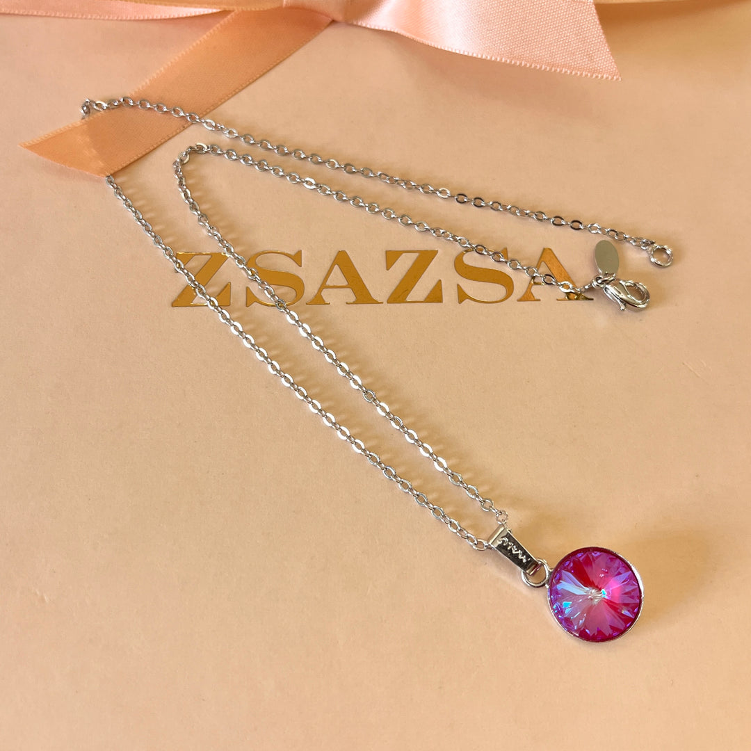 Fuchsia Swarovski crystals set