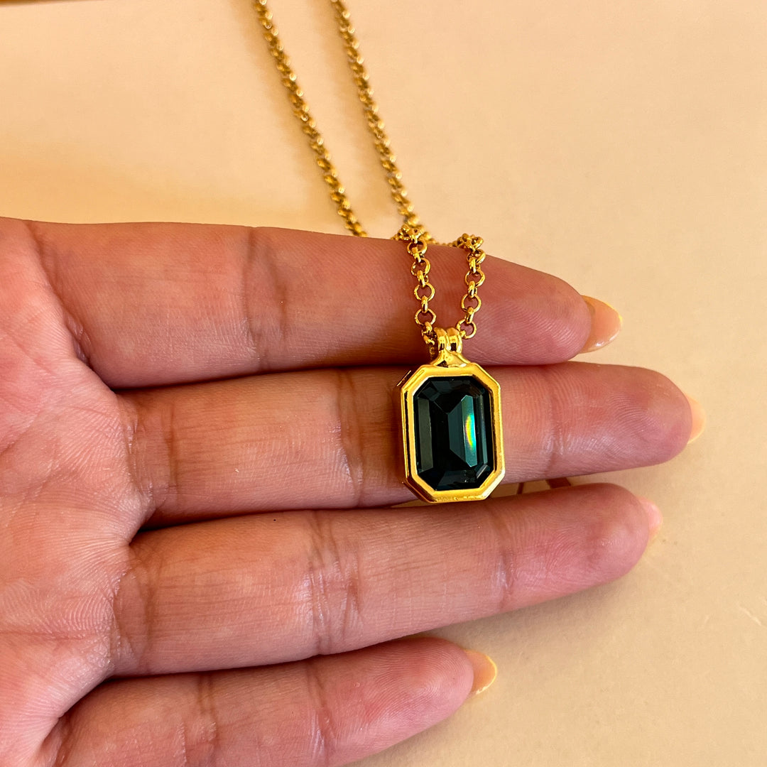 Dark verdemar Swarovski crystal pendant