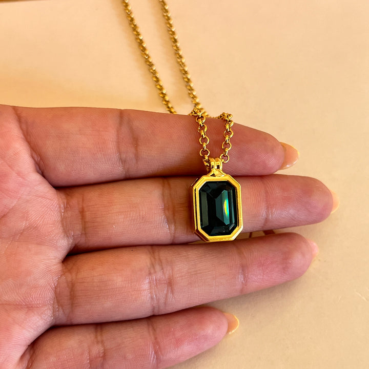 Dark verdemar Swarovski crystal pendant