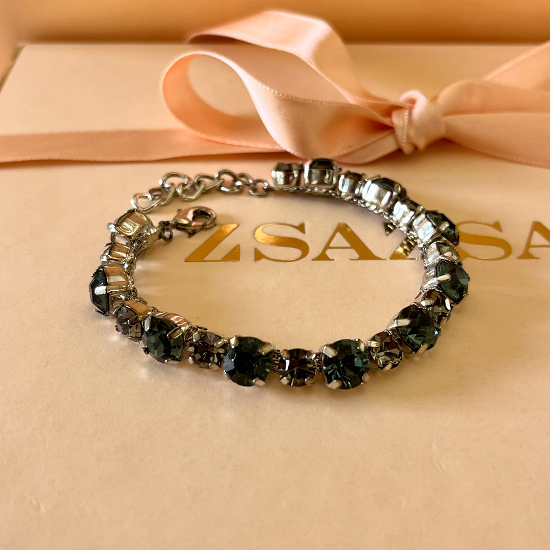 Grey preciosa crystals bracelet