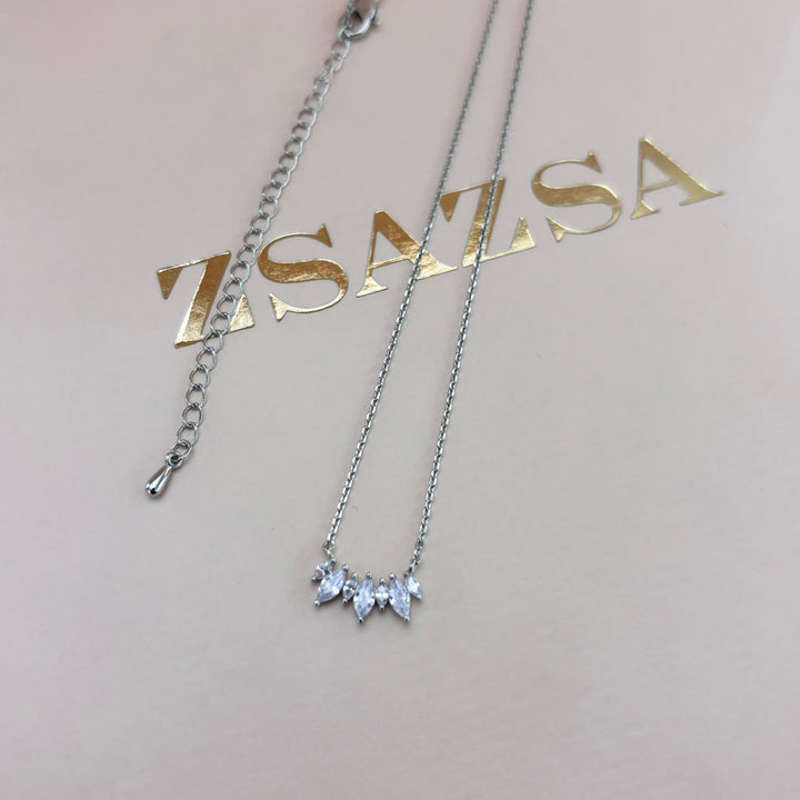 Dainty marquise necklace