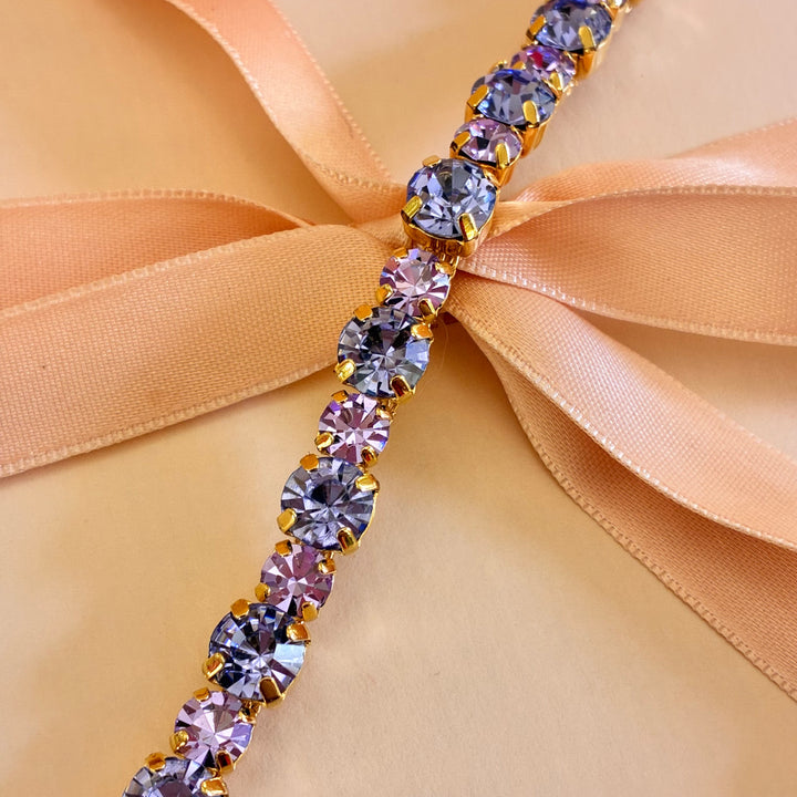 Lilac Swarovski crystals bracelet