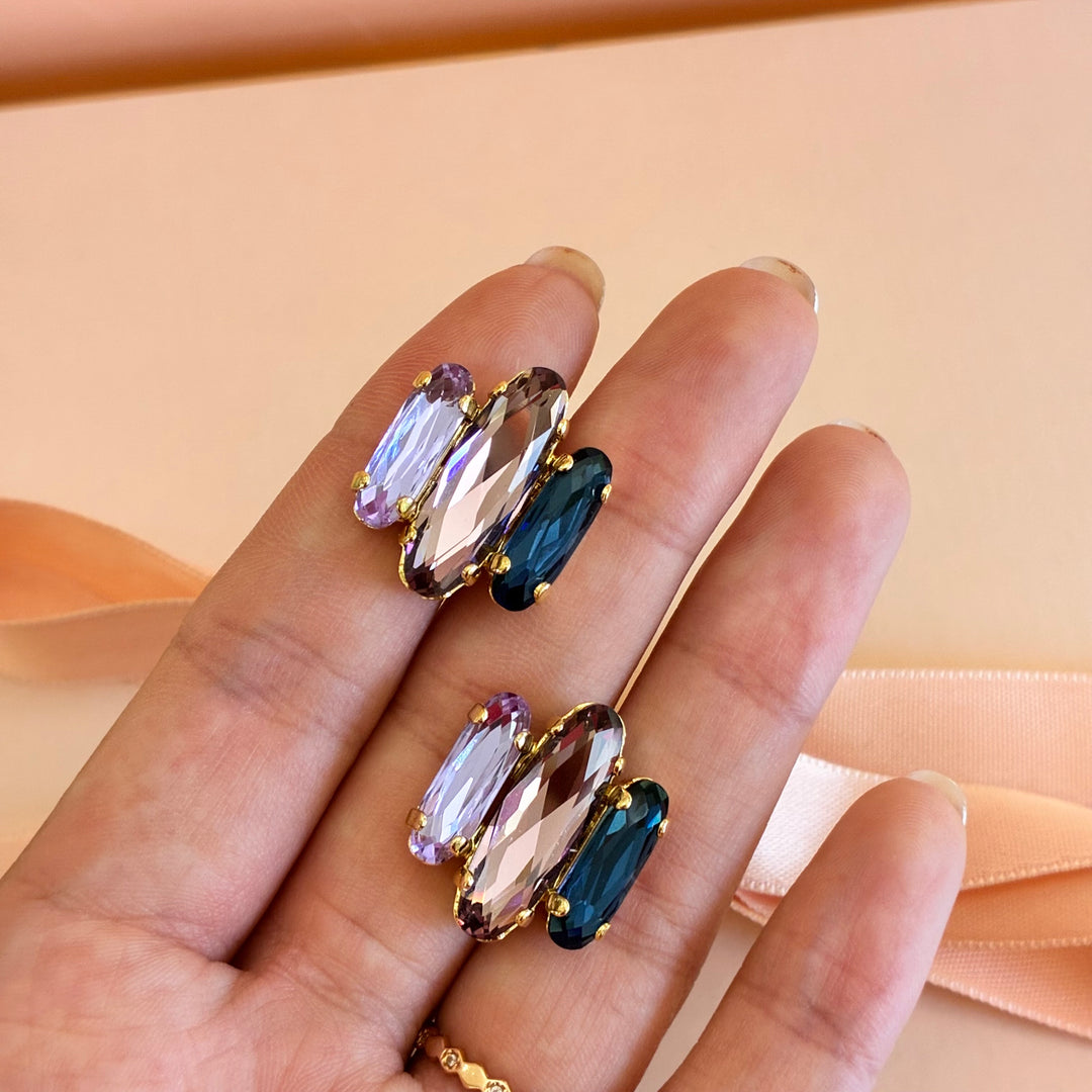 Elegant Lilac Swarovski crystals set