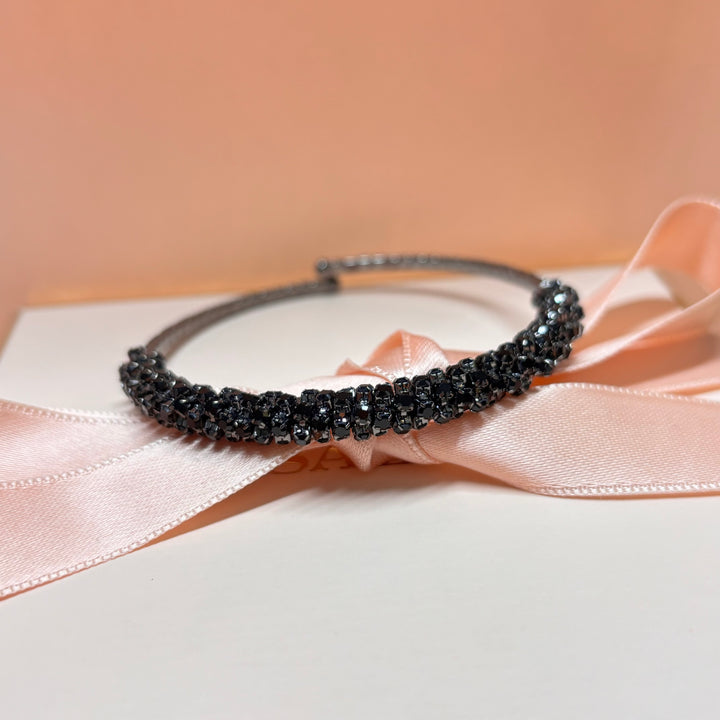 Black rhinestone bangle