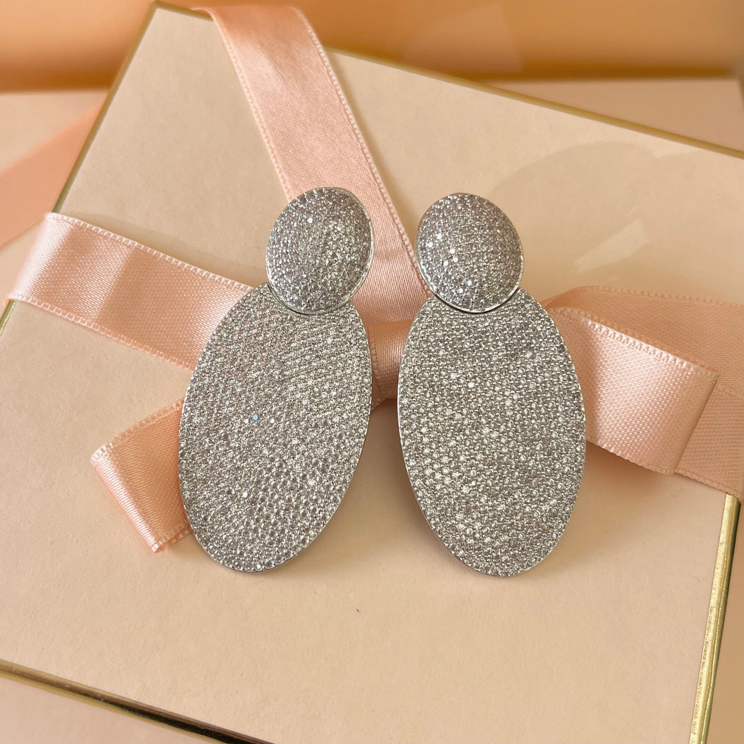 Silver zircone earrings