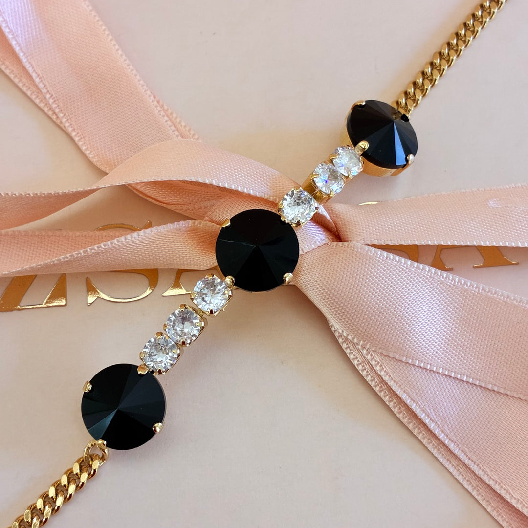 Black preciosa crystals bracelet