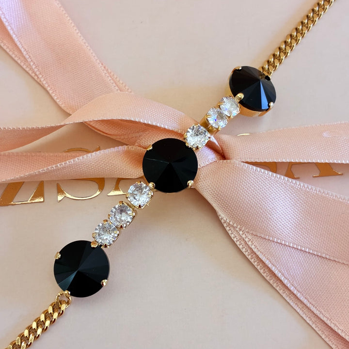 Black preciosa crystals bracelet