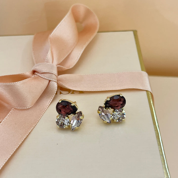 Purple Swarovski crystal set