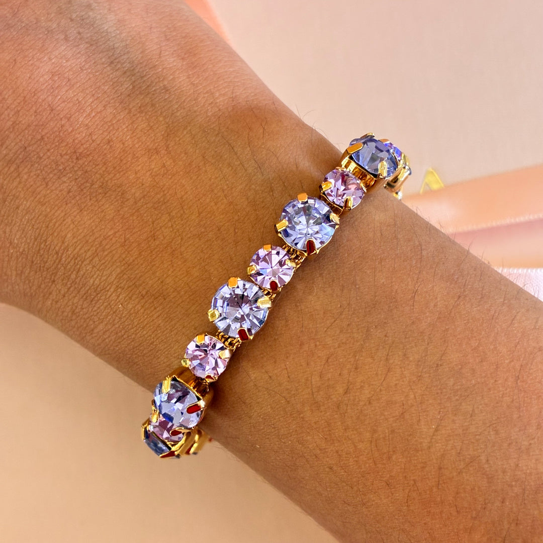 Lilac Swarovski crystals bracelet